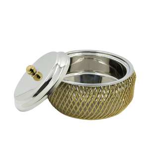 Recipientes para Servir Comida de Acero Inoxidable Ecológicos de Diseño Moderno y Lujoso para Fiestas de Boda, Calentador de Comida Tipo Buffet - Product Image 4