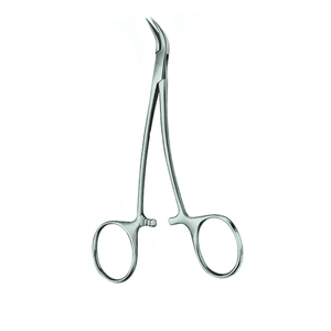 Pinces à éclats de Peutres Premium 4,5 pouces, à mâchoires courbées et angulées dentelées, avec poignée annulaire, en acier inoxydable, pour chirurgie plastique - Product Image 6