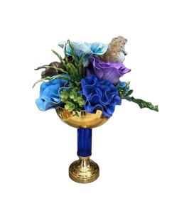 Florero de mesa decorativo de gran venta para la decoración del hogar y la boda en metal de hierro y aluminio con acabado dorado - Product Image 1