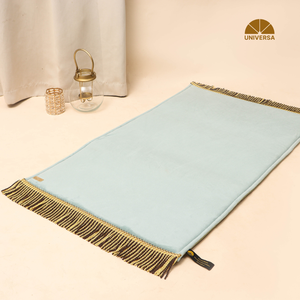 พรมละหมาดอิสลาม Tosca XL พรีเมียม ขนสั้น โฟมขนสัตว์เทียม ขนาด 130x75 ซม. กันลื่น แต่งลายทอง 24K ซักเครื่องได้ ผลิตด้วยเครื่องจักร - Product Image 6