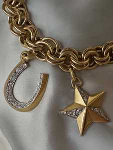 Colgantes de Medallón Escudo Estrella del Norte Celestial de 1 Pulgada con Diamante Cultivado en Laboratorio de Corte Redondo y Engaste Pavé, Oro Sólido de 14K, Venta al por Mayor - Product Image 4