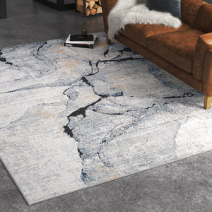 Tapis d'appoint abstraits de luxe 9x14, grand tapis moelleux antidérapant, collection Sky, tapis moderne 5x7 pour salon - Product Image 3