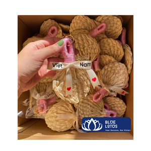 Mini Ventilador de Hoja de Palma, Llavero Hecho a Mano, Recuerdo de Boda Natural, Venta al Por Mayor, Proveedor OEM, Vietnam - Product Image 3