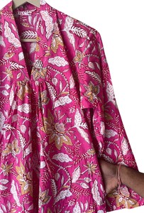 Best Selling Women's 100% Cotton Breathable Eco-Friendly V-neck Maxi <b>Dress</b> Handmade Spring <b>Summer</b> <b>Beach</b> Wear Floral Casual <b>Dress</b> - Product Image 2