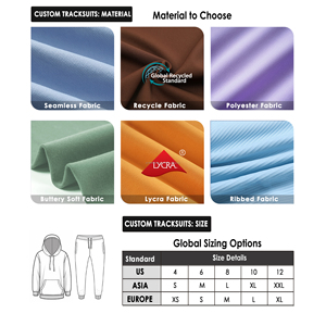 Nueva moda Pure Color 400 Gsm ropa deportiva 60% algodón 40% poliéster pantalones de chándal y conjuntos de sudadera holgada Unisex Jogging chándal - Product Image 3