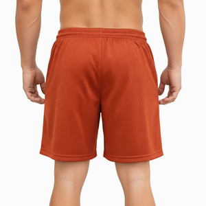 Shorts décontractés en maille pour hommes, style streetwear, avec cordon de serrage, taille élastique, poches latérales, style hip-hop, fabrication OEM personnalisée, vente en gros - Product Image 2