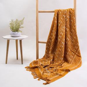 Haute qualité bloc imprimé Orange coton jeter doux chaud impression pour la maison hôtel bureau bébé lit décor et voyage - Product Image 6