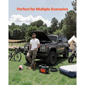 Compressore d'Aria Portatile a Doppio Cilindro 10.6CFM con Auto-Stop, 12V 150PSI, per Fuoristrada, con Display LCD Digitale - Product Image 6