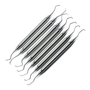 Juego de 7 piezas de raspadores dentales con mango hueco, instrumentos periodontales de acero inoxidable ligeros para uso profesional - Product Image 3