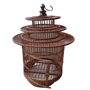 Jaula de bambú ecológica para pájaros, jaula hecha a mano de tamaño pequeño para cría de mascotas, nuevo diseño - Product Image 2