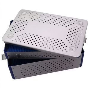 Système de conteneurs de stérilisation en aluminium anodisé avec couvercle perforé, boîte de rangement réutilisable pour instruments chirurgicaux à usage médical - Product Image 3