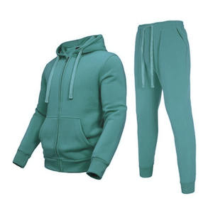 Survêtement unisexe uni respirant en polyester/coton, pull à manches longues avec capuche, cordon de serrage, taille élastique, impression de logo personnalisée - Product Image 5