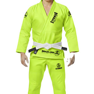 Kimono de Jiu Jitsu Amarillo Neón Personalizado, Kimono de BJJ con Color Personalizado, Conjunto de Karate Profesional, Transpirable, Ligero y Duradero para Hombre Adulto - Product Image 1