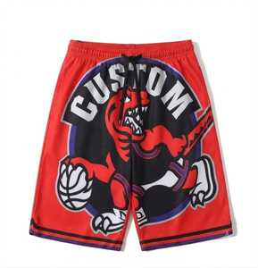 Pantalones Cortos de Baloncesto Personalizados para Hombre - Tela de Malla, Cintura Elástica, Bolsillos Laterales, Secado Rápido, Transpirables, para Uso en Verano, 100% Poliéster, Servicio OEM - Product Image 1