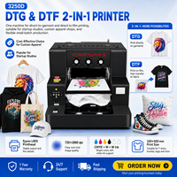 Impresora A3 DTF DTG 3250D Pro Epson XP600 32x50cm con Tinta Blanca, Impresión Directa a Prenda, Máquina de Impresión de Camisetas