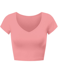 Custom Made Women Crop <b>Top</b> T Shirt Casual Wear Anti Wrinkle Breathable Comfortable hot sale Women Crop <b>Top</b> T Shirt For Adults - Product Image 2