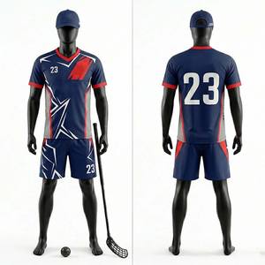 Uniformes d'équipe de floorball imprimés sur mesure, maillots et shorts de floorball respirants, fournisseur de vêtements de sport professionnels - Product Image 4