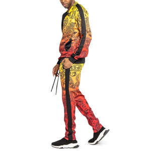 Ensemble de survêtement pour homme, fabricants de vêtements personnalisés, sweat-shirt et pantalon de survêtement, ensemble de survêtement avec broderie délavée, patch délavé au soleil - Product Image 3