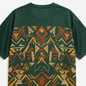 T-shirt pour homme à motif géométrique imprimé, manches courtes, col rond, coupe classique, style décontracté, respirant - Product Image 5