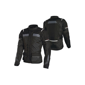 Chaqueta de Motocicleta de Poliéster Negra de Manga Larga para Hombre, Resistente al Viento, para Todas las Temporadas, Ropa de Motociclista y Automovilismo de Run Apparel - Product Image 4