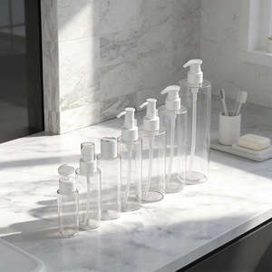 Botellas Cilíndricas de Plástico PET Transparente Vacías para Champú, Loción, Cuidado de la Piel, Envases Cosméticos Personalizados al por Mayor - Product Image 4