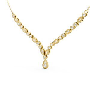 Collier en or 9 carats serti de diamants, best-seller pour femmes, bijoux élégants et luxueux pour mariage, fiançailles, disponible à la vente - Product Image 5