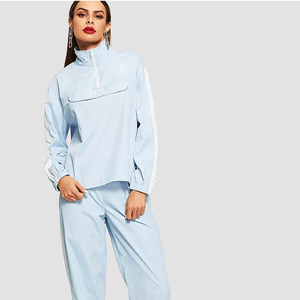 Conjunto Deportivo Cortavientos para Mujer, Ropa Casual para Exteriores, Chaqueta y Pantalones de Tela Ligera, Ajuste Cómodo - Product Image 1