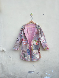 Veste d'hiver matelassée indienne faite à la main 100 % coton, écologique, anti-plis, respirante, séchage rapide, avec poche avant, coupe classique - Product Image 3