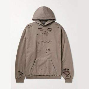 เสื้อฮู้ดดี้ผู้ชายสไตล์วินเทจ ทรงโอเวอร์ไซส์ ผ้าฟลีซ 100% คอตตอน มีฮู้ด แบบเรียบ สตรีทแวร์ รับสกรีนโลโก้ ทรงปกติ - Product Image 1