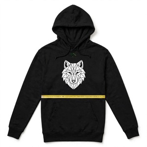 Sudadera con Capucha Unisex NEXTEX con Estampado Geométrico de Lobo, Sudadera con Bolsillo Canguro y Cordón Ajustable, Estilo Urbano - Product Image 5