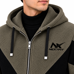 Men's Color Block <b>Hooded</b> <b>Jacket</b> Zip Up <b>Fleece</b> Sweatshirt Casual Winter Streetwear Hoodie <b>Jacket</b> - Product Image 5