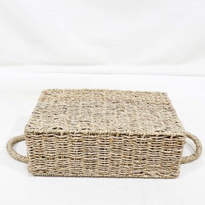 Rustic Eco-Friendly Natural Rattan Woven Multifunction <b>Storage</b> Box 3 Compartments Organizing Remotes Cosmetics <b>Drink</b>/Food - Product Image 4