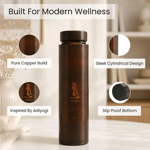 Best Selling Handcrafted Drink Ware Copper Bottles Pure Metal Copper Bottle With High Benefits Available at Wholesale Price - Product Image 2