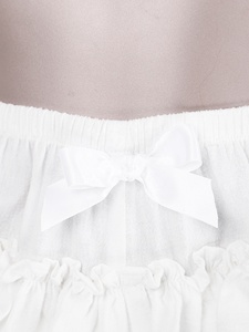 Womens Lace Trim Layered Ruffle Bloomers Bowknot <strong>Frilly</strong> Panties Bloomers Lolita <strong>Shorts</strong> - Product Image 4