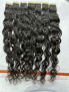 Meilleure qualité extensions de cheveux indiens Temple Tape cuticules alignées couleur naturelle trame unique qualité extensions de cheveux humains - Product Image 3