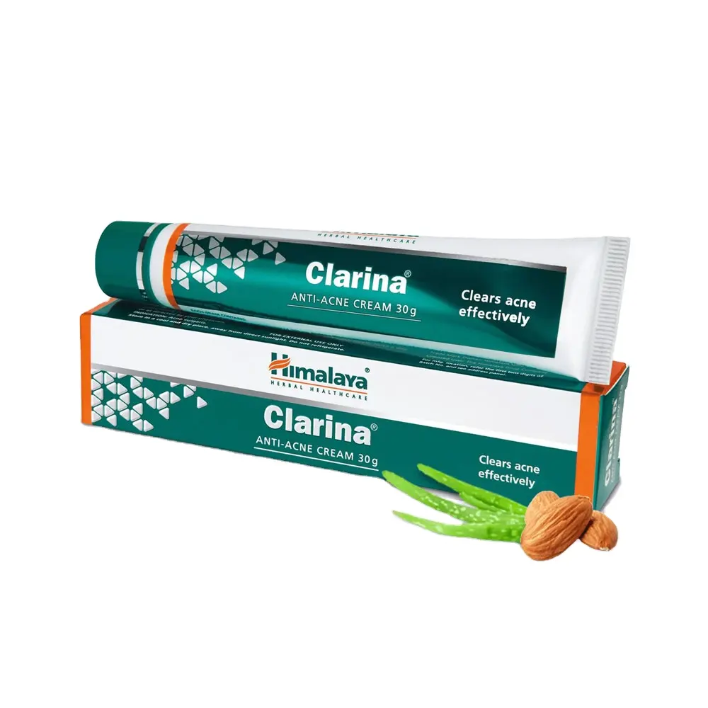 Himalaya Clarina Anti-Acne Crème 30 Gm-Himalaya Puistje Crème Acne Behandeling Naturalcream Voor Vette Huid.