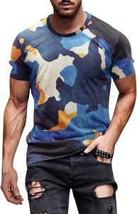 เสื้อยืดผู้ชายลายแอบสแตรกที่ได้แรงบันดาลใจจากวัยเยาว์แฟชั่นอินเทรนด์แบบลำลองอัจฉริยะ - Product Image 2