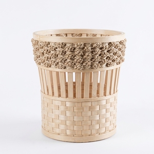 Cesta de Almacenamiento de Fibra Natural Tejida Sangku, Maceta Texturizada, Organizador Decorativo para el Hogar, Contenedor para Ropa - Product Image 1