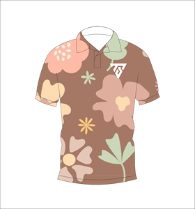 Polo personnalisé à imprimé floral, manches courtes, décontracté, mode estivale, imprimé sur toute la surface, t-shirt polo pour hommes et femmes - Product Image 4
