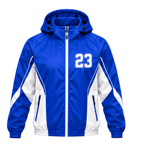 Chaqueta Deportiva con Capucha Personalizada con Cremallera Completa y Estampado de Número, Cortavientos Ligero para Hombre, Ropa Deportiva para Entrenamiento en Equipo y Actividades al Aire Libre - Product Image 1