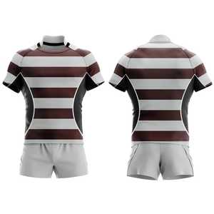 Maillot de rugby imprimé respirant et confortable à prix abordable, ensemble uniforme personnalisé par sublimation - Product Image 4
