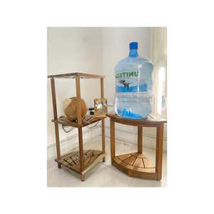 Premium Foldable Acacia <b>Corner</b> Plant <b>Stand</b> with 2 or 3 Shelves Vietchoice - Product Image 1