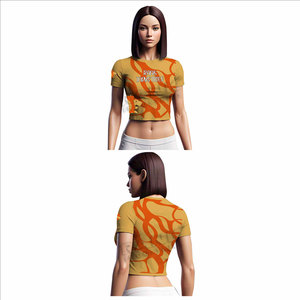 Camisetas Cortas Modernas para Mujer, Camisetas Cortas de la Mejor Calidad Hechas de Poliéster y Algodón - Product Image 5