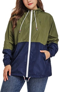 Wholesale High Quality Women's Plus Size Rain Jacket Lightweight <b>Hooded</b> Rain <b>Coat</b> Windbreaker Rain Jackets - Product Image 3