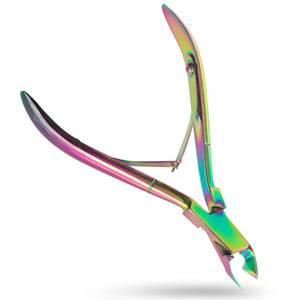 Coupe-ongles arc-en-ciel 12,5 mm, lame incurvée à bord biseauté, pointe acérée, acier inoxydable durable, pour ongles épais, usage adulte - Product Image 1