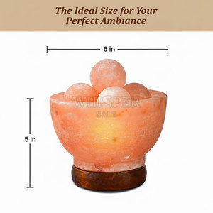 Cozy Light Whisper Salt Top A+ Grade Himalayan <b>Mini</b> Salt <b>Lamp</b> Carved Natural Glow Home Decor Real Touch Modern Design WS-023 - Product Image 3