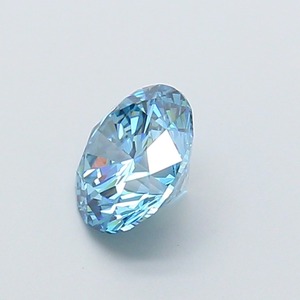 Diamant CVD de laboratoire taille ronde, 1,09 carat, couleur bleu vif fantaisie, clarté VS2, polissage excellent, pierre brute de qualité supérieure pour bague - Product Image 3