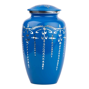 Elegant Pewter Silver Engraved Funeral Urn <b>Large</b> Capacity Adult Cremation Ash Holder Metal Memorial <b>Jar</b> Factory Supplier - Product Image 4