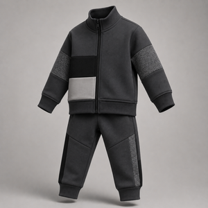 Pull en coton personnalisé en gros, col rond, patchwork, pour garçons, style décontracté, élégant et tendance, chemises et hauts pour bébés - Product Image 6