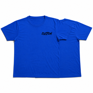 T-shirt Homme Premium Tendance Personnalisé Bleu Uni Coton Épais Col Rond Style Urbain Décontracté Été Manches Courtes Séchage Rapide - Product Image 1